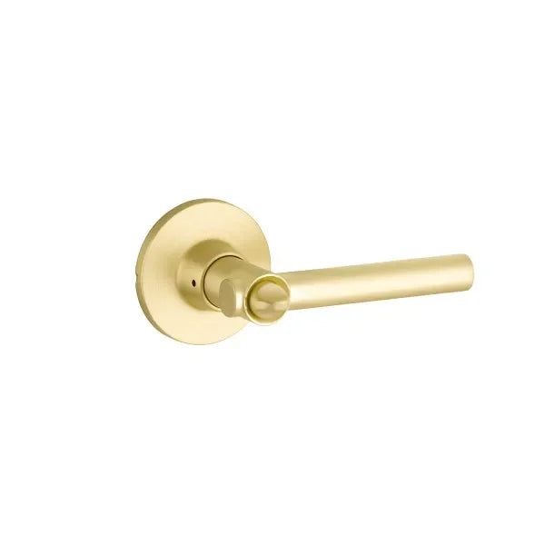 Yales Expressions Privacy Holden Lever with Owen Rosette in Satin Brass finish