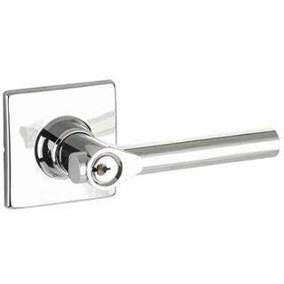 The Yale Expressions Entry Holden Lever with Marcel Rosette, Kwikset Keyway in Polished Chrome finish