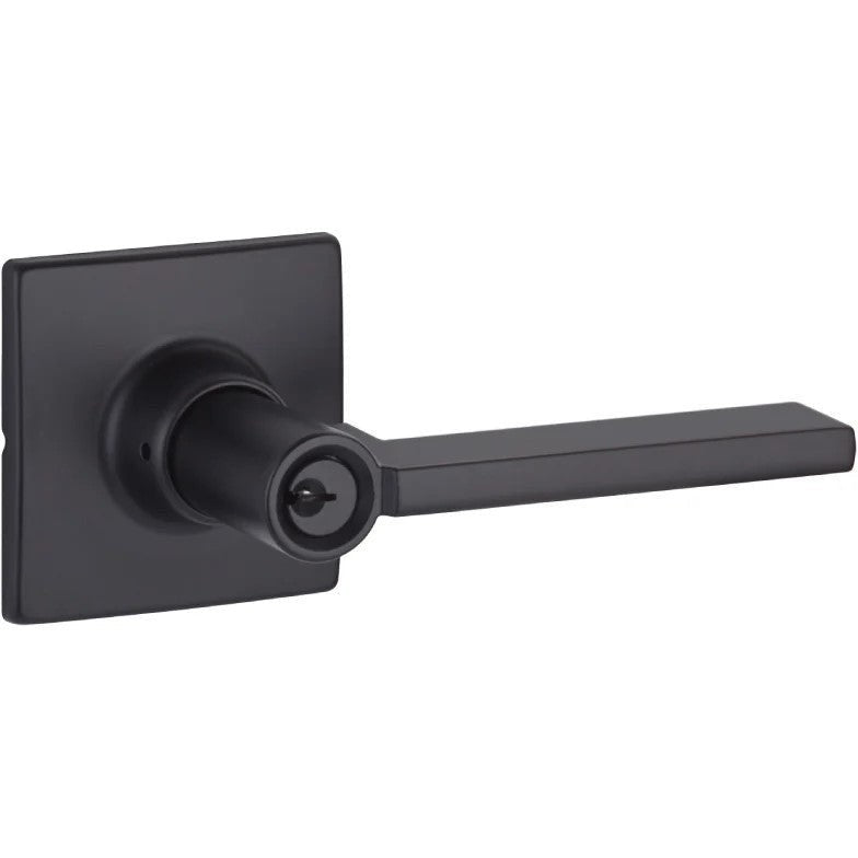 The Yale Expressions Entry Nils Lever with Marcel Rosette, Weiser Keyway in Flat Black finish