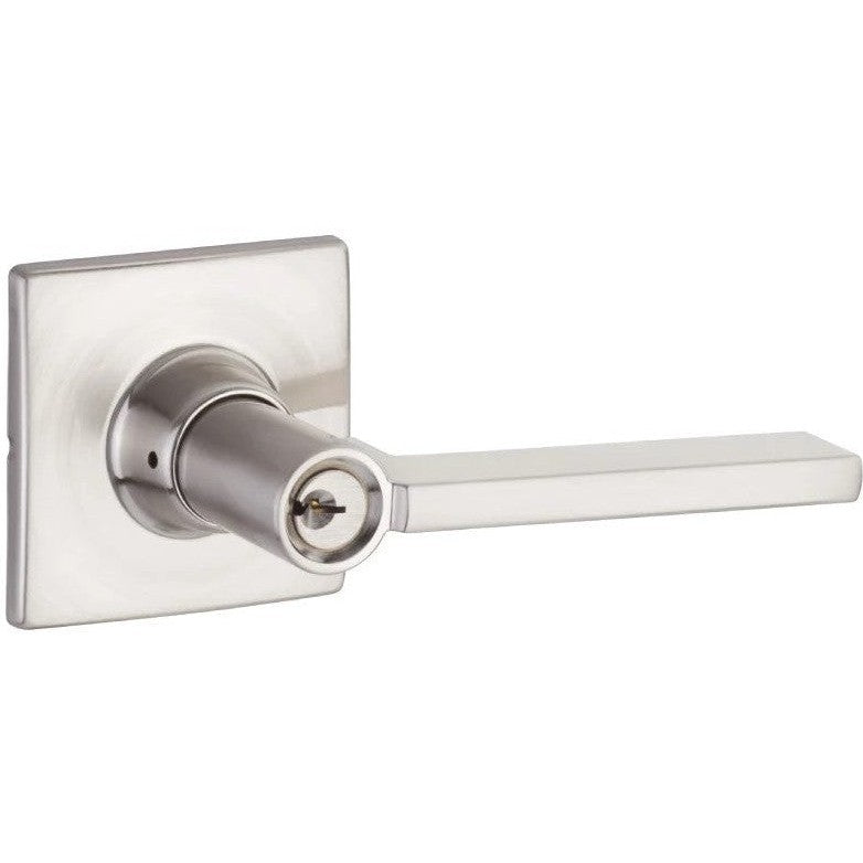 The Yale Expressions Entry Nils Lever with Marcel Rosette, Weiser Keyway in Satin Nickel finish