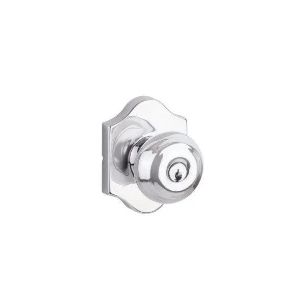 Yale Expressions Lewiston Knob with Everly Rosette Polished Chrome