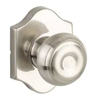 Yale Expressions Lewiston Knob with Everly Rosette Satin Nickel