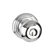 Yale Expressions Lewiston Knob with Maguire Rosette Polished Chrome
