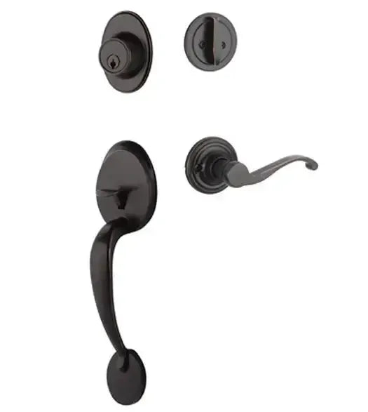 Yale Expressions Maguire Entry Set with Farmington Lever & Weiser Keyway in Oil Rubbed Bronze finish