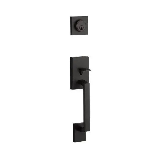 Yale Expressions Marcel Single Cylinder Exterior Handleset, Schlage Keyway in Flat Black finish