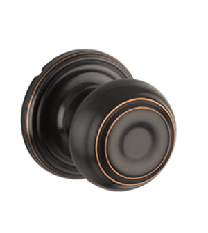The Yale Expressions Lewiston Knob with Maguire Rosette in Oil Rubbed Bronze finish.
