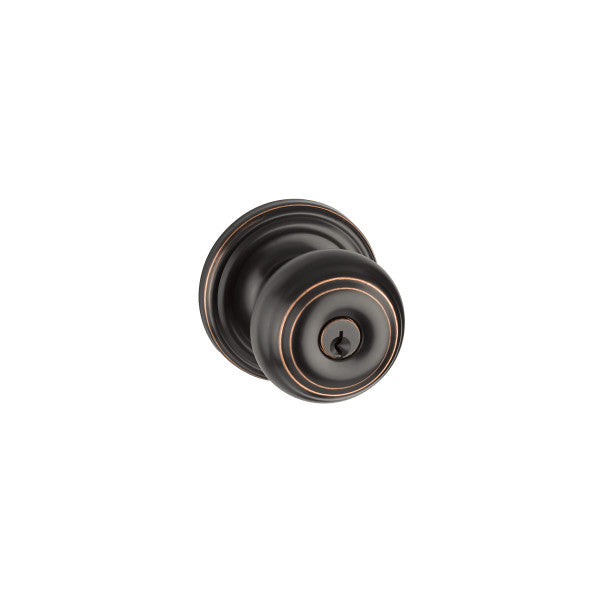 The Yale Expressions Lewiston Knob with Maguire Rosette in Oil Rubbed Bronze finish.