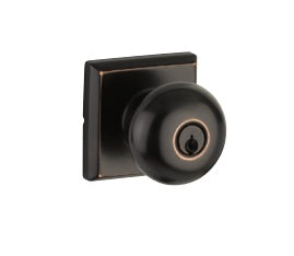 The Yale Expressions Walker Knob with Ellington Rosette in Oil Rubbed Bronze finish.