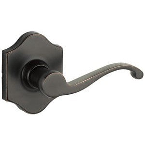 The Yale Expressions Passage Farmington Lever with Everly Rosette in Oil Rubbed Bronze finish