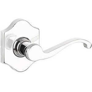 The Yale Expressions Passage Farmington Lever with Everly Rosette in Polished Chrome finish