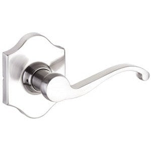 The Yale Expressions Passage Farmington Lever with Everly Rosette in Satin Nickel finish