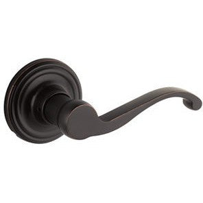 The Yale Expressions Passage Farmington Lever with Maguire Rosette in Oil Rubbed Bronze finish