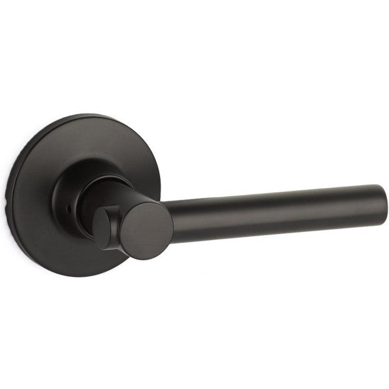 The Yale Expressions Passage Holden Lever with Owen Rosette in Flat Black finish