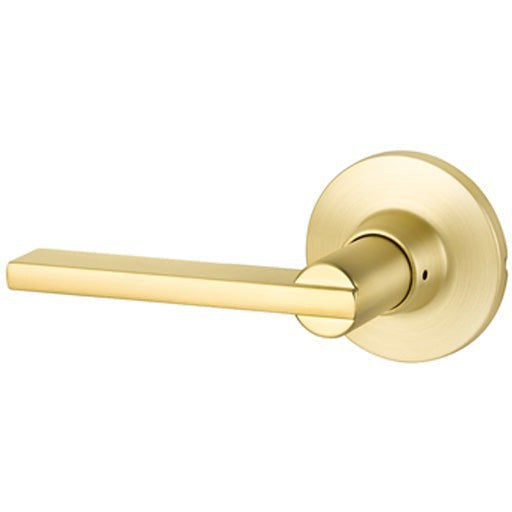 The Yale Expressions Passage Nils Lever with Owen Rosette in Satin Brass finish