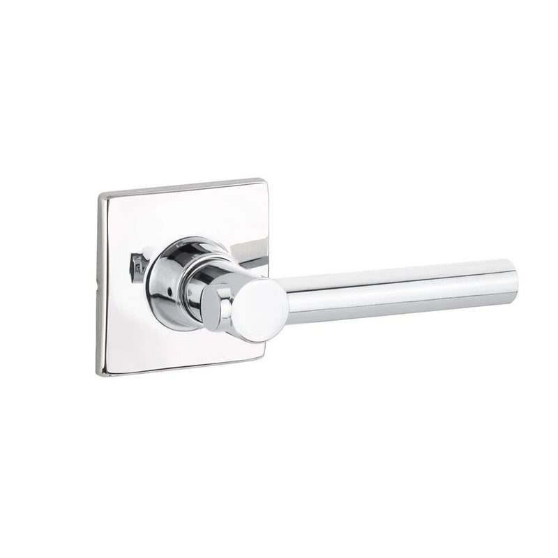 The Yale Expressions Privacy Holden Lever with Marcel Rosette in Polished Chrome finish.