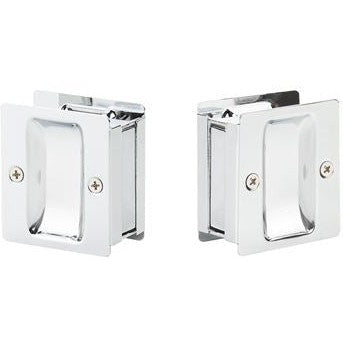 Yale Expressions Square Pocket Door Passage Lock in Polished Chrome finish