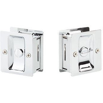 Yale Expressions Square Pocket Door Privacy Lock in Polished Chrome finish