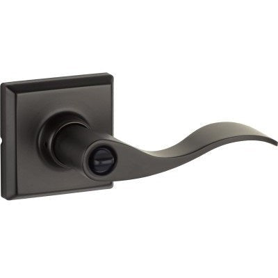 The Yale Expressions Privacy Brunswick Lever with Ellington Rosette in Flat Black finish