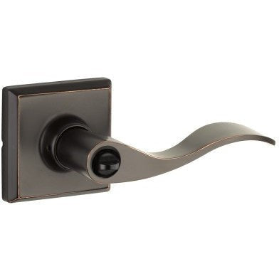 The Yale Expressions Privacy Brunswick Lever with Ellington Rosette in Oil Rubbed Bronze finish