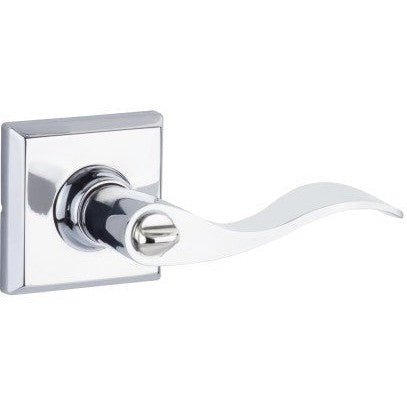 The Yale Expressions Privacy Brunswick Lever with Ellington Rosette in Polished Chrome finish