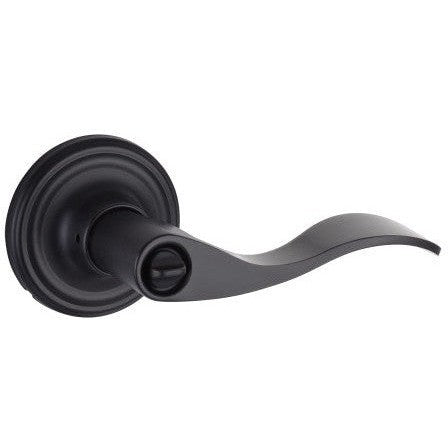 The Yale Expressions Privacy Brunswick Lever with Maguire Rosette in Flat Black finish