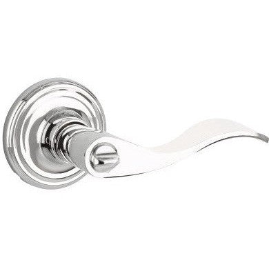 The Yale Expressions Privacy Brunswick Lever with Maguire Rosette in Polished Chrome finish