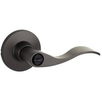 The Yale Expressions Privacy Brunswick Lever with Owen Rosette in Flat Black finish