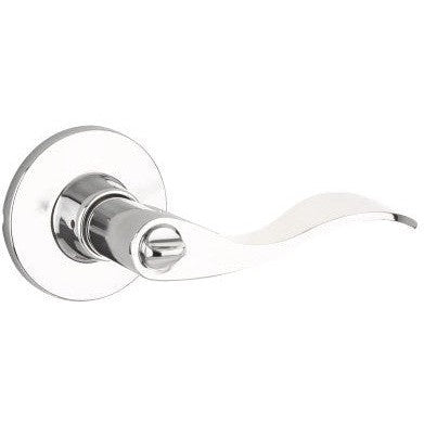 The Yale Expressions Privacy Brunswick Lever with Owen Rosette in Polished Chrome finish