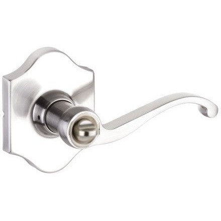 The Yale Expressions Privacy Farmington Lever with Everly Rosette in Satin Nickel finish