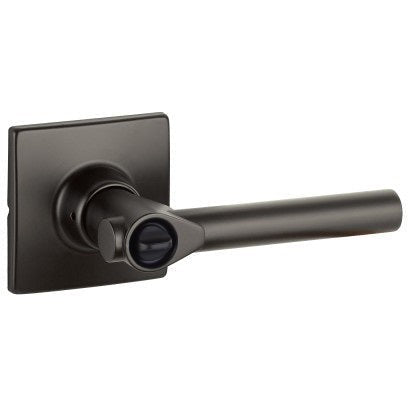 The Yale Expressions Privacy Holden Lever with Marcel Rosette in Flat Black finish