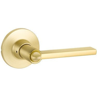 The Yale Expressions Privacy Nils Lever with Owen Rosette in Satin Brass finish