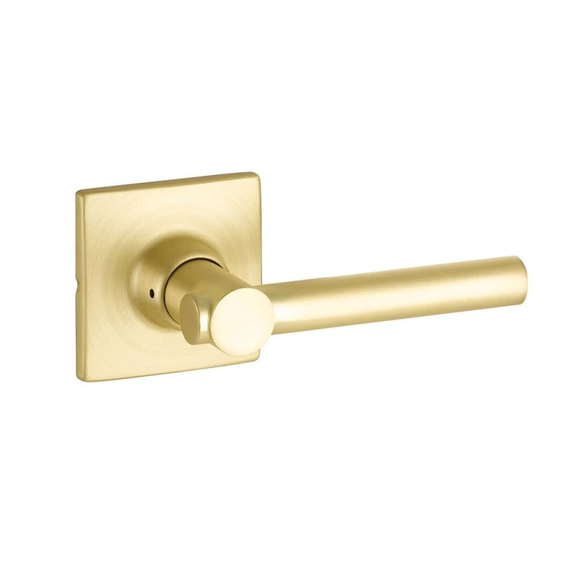 The Yale Expressions Dummy Pair Holden Lever with Marcel Rosette in Satin Brass finish.