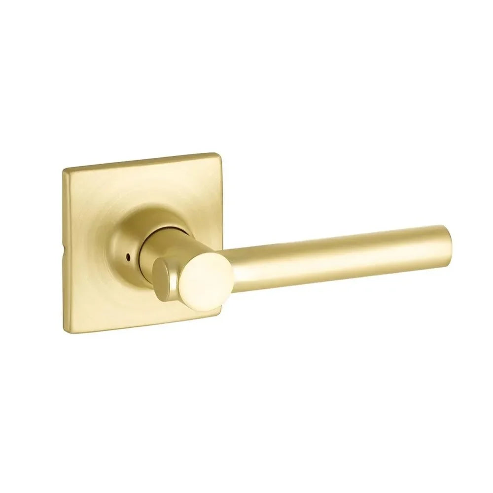 The Yale Expressions Passage Holden Lever with Marcel Rosette in Satin Brass finish.
