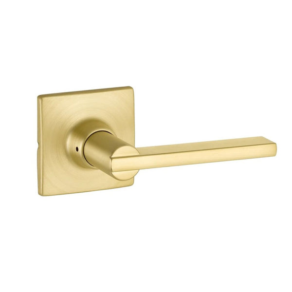 The Yale Expressions Privacy Nils Lever with Marcel Rosette in Satin Brass finish.