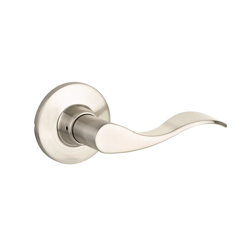 The Yale Expressions Passage Brunswick Lever with Owen Rosette in Satin Nickel finish.