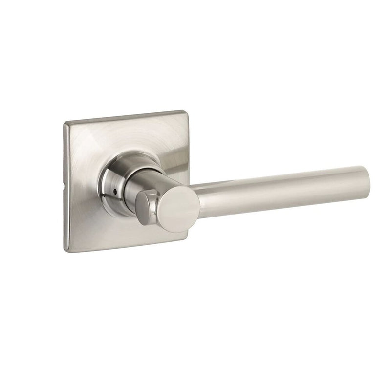 The Yale Expressions Passage Holden Lever with Marcel Rosette in Satin Nickel finish.