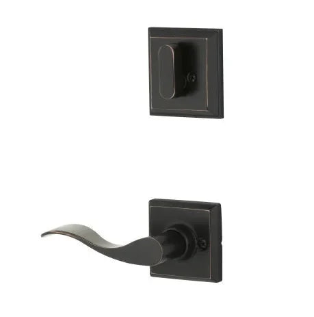 Yales Expressions Single Cylinder Ellington Interior Trim Pack with Right Handed Brunswick Lever-Exterior Trim Sold Separately in Oil Rubbed Bronze finish