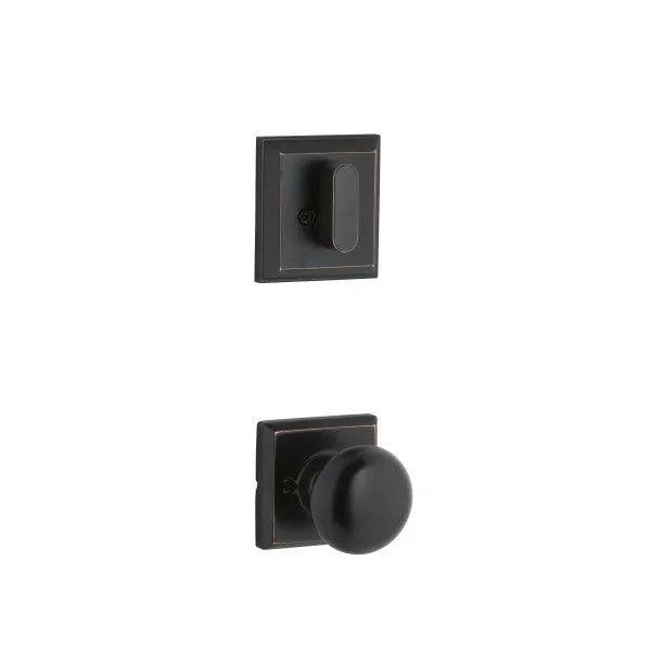 Yales Expressions Single Cylinder Ellington Interior Trim Pack with Walker Knob-Exterior Trim Sold Separately in Oil Rubbed Bronze finish