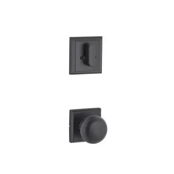 Yale Expressions Single Cylinder Ellington Interior Trim Pack with Walker Knob in Flat Black finish