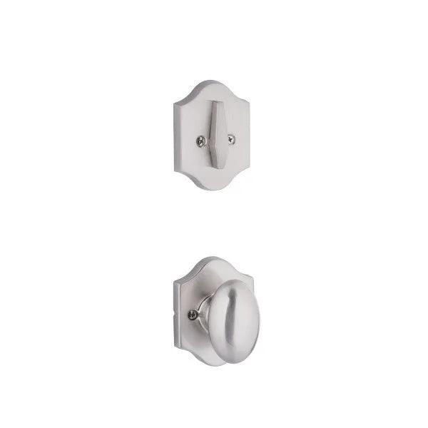 Yale Expressions Single Cylinder Everly Interior Trim Pack with Auburn Knob-Exterior Trim Sold Separately Satin Nickel