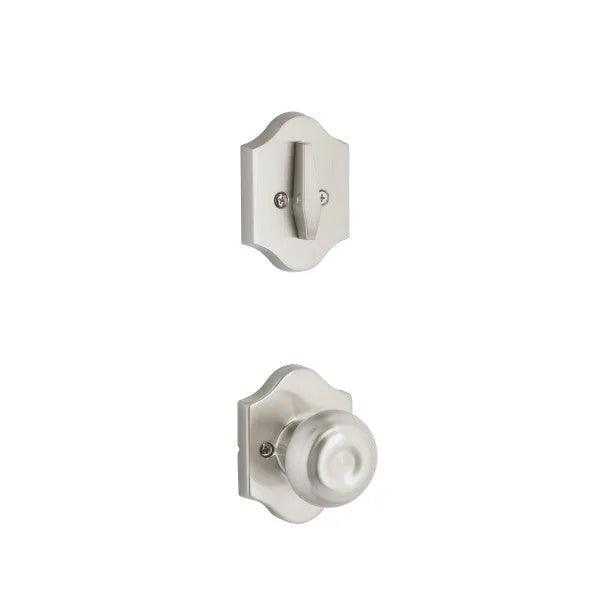 Yale Expressions Single Cylinder Everly Interior Trim Pack with Lewiston Knob-Exterior Trim Sold Separately Satin Nickel