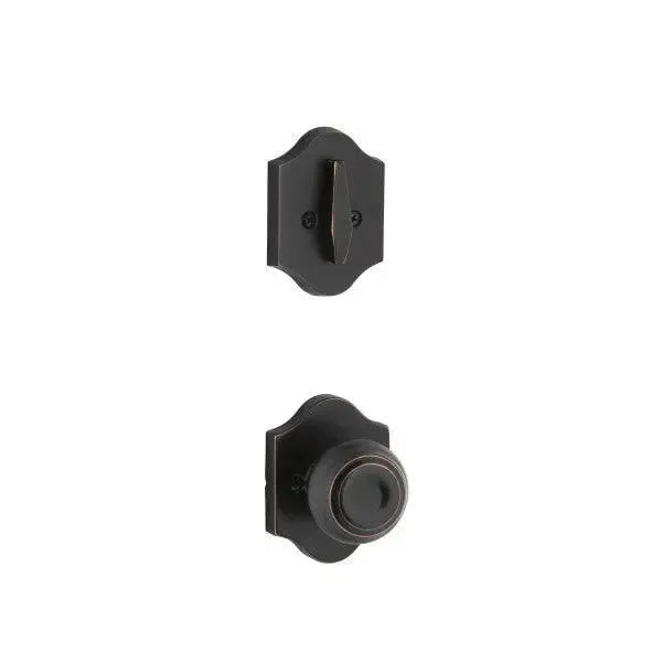 Yale Expressions Single Cylinder Everly Interior Trim Pack with Lewiston Knob in Oil Rubbed Bronze finish