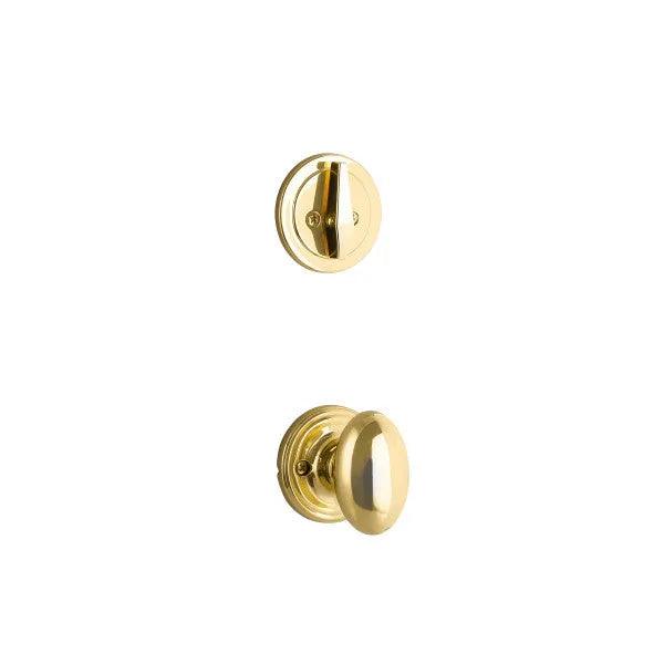 Yales Expressions Single Cylinder Maguire Interior Trim Pack with Auburn Knob-Exterior Trim Sold Separately in Polished Brass finish