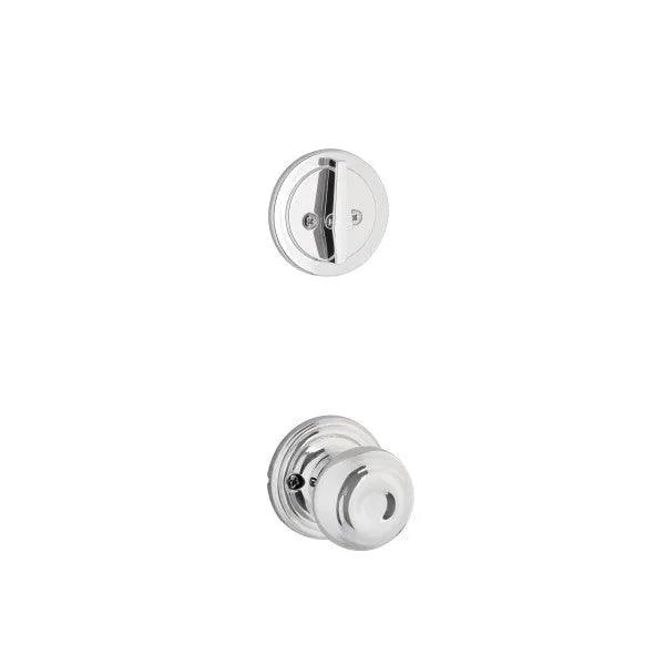 Yale Expressions Single Cylinder Maguire Interior Trim Pack with Lewiston Knob-Exterior Trim Sold Separately Polished Chrome