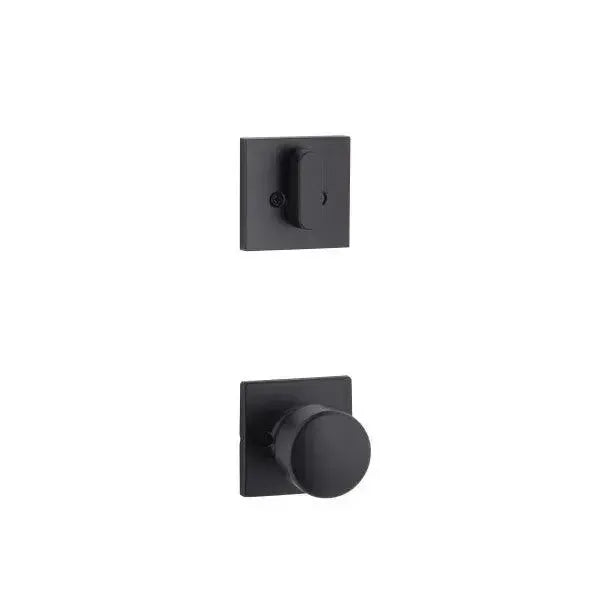Yale Expressions Single Cylinder Marcel Interior Trim Pack with Dylan Knob in Flat Black finish
