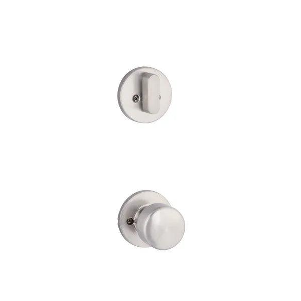 Yale Expressions Single Cylinder Owen Interior Trim Pack with Dylan Knob-Exterior Trim Sold Separately Satin Nickel