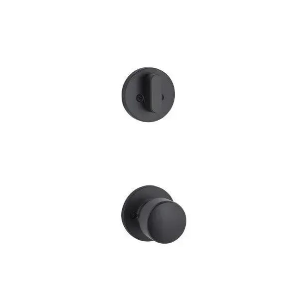 Yale Expressions Single Cylinder Owen Interior Trim Pack with Dylan Knob in Flat Black finish
