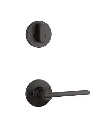 Yale Expressions Single Cylinder Owen Interior Trim Pack with Nils Lever-Exterior Trim Sold Separately Flat Black