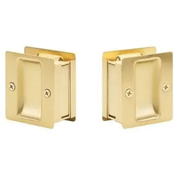 Yale Expressions Square Pocket Door Lock Satin Brass