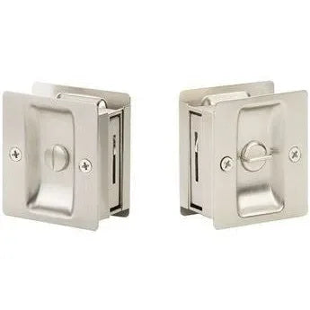 Yale Expressions Square Pocket Door Lock Satin Nickel